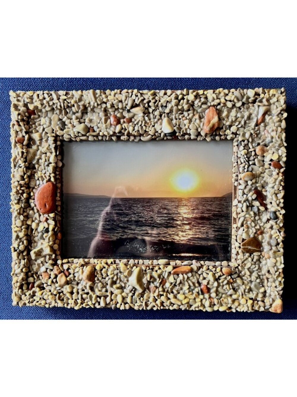 Thomas O'Brien Photo Frame 5 x 7 Rock Pebble Stone Natural Vintage Modern Lodge